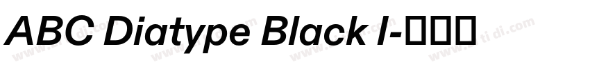 ABC Diatype Black I字体转换